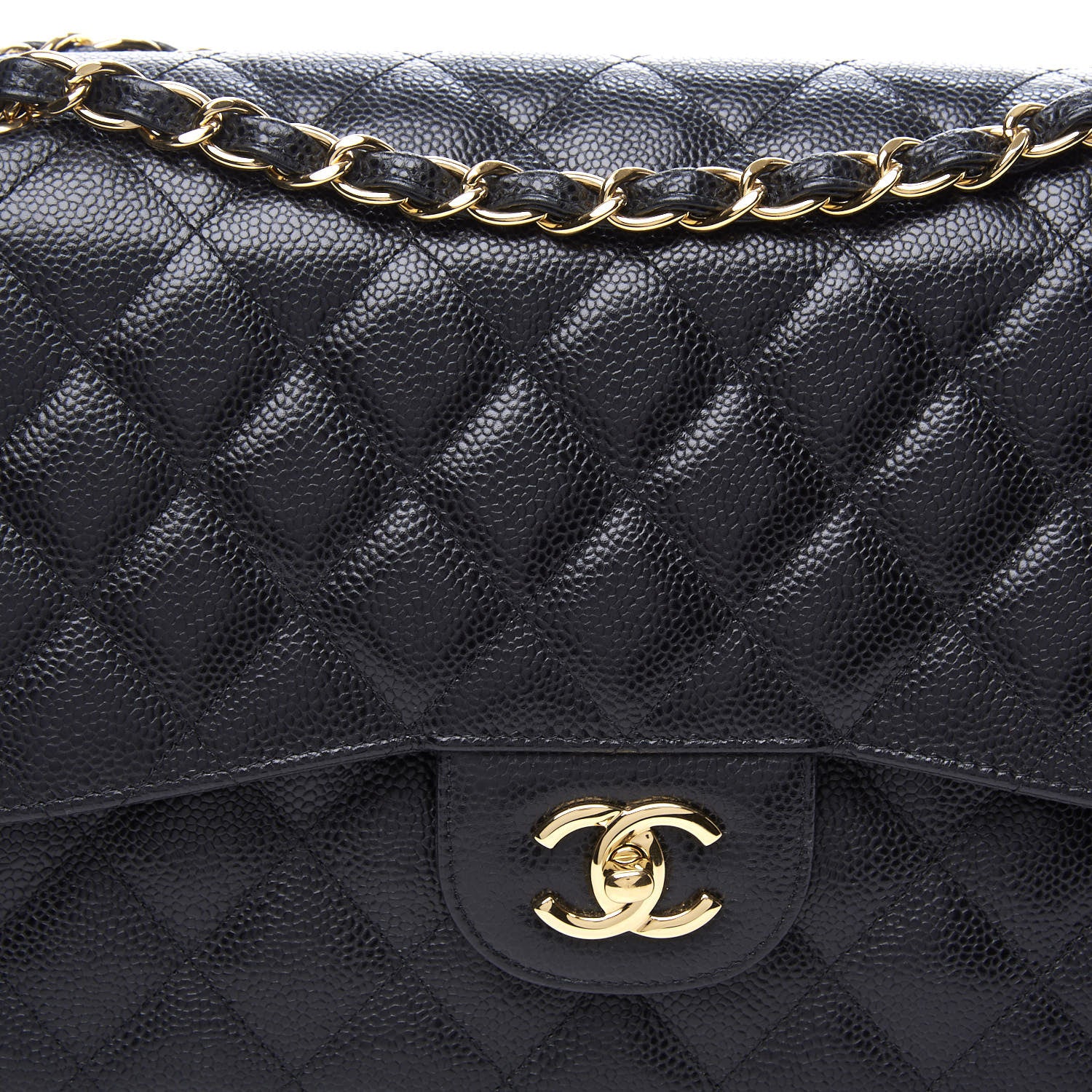 Chanel Caviar Quilted Jumbo Double Flap Black 9 of 9