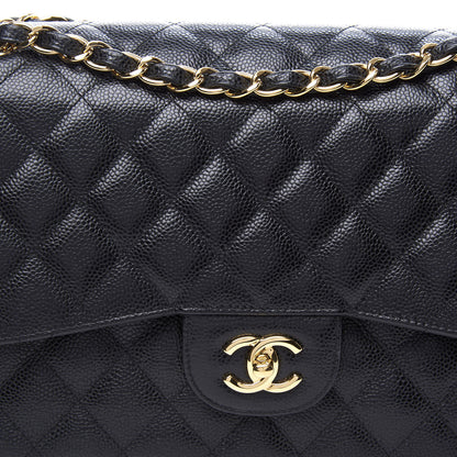 Chanel Caviar Quilted Jumbo Double Flap Black 9 of 9