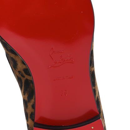Christian Louboutin Veau Velours Leopard Mens Dandelion Flat Loafers 39 Caramel 6 of 8