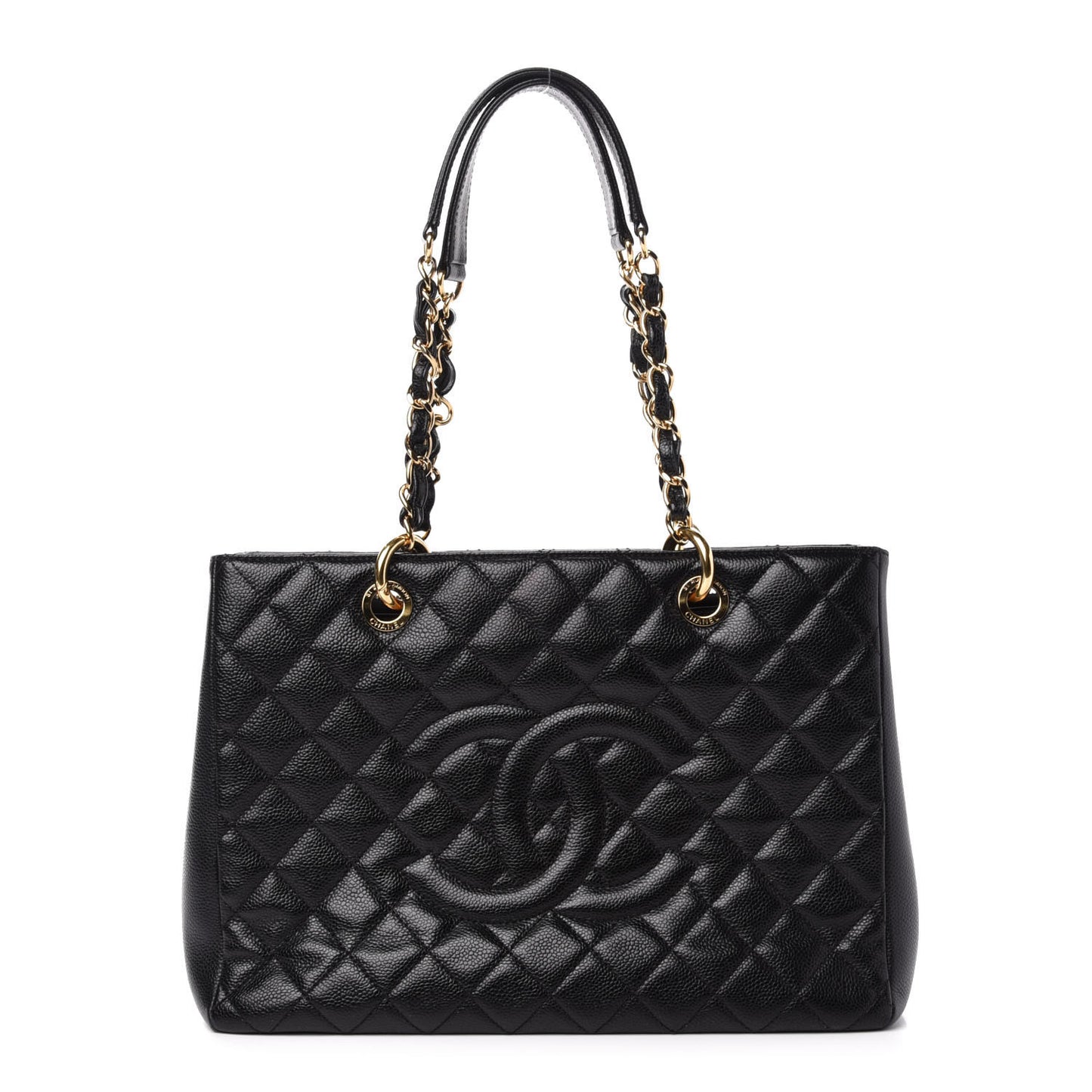 Caviar Quilted Grand Shopping Tote GST Black
