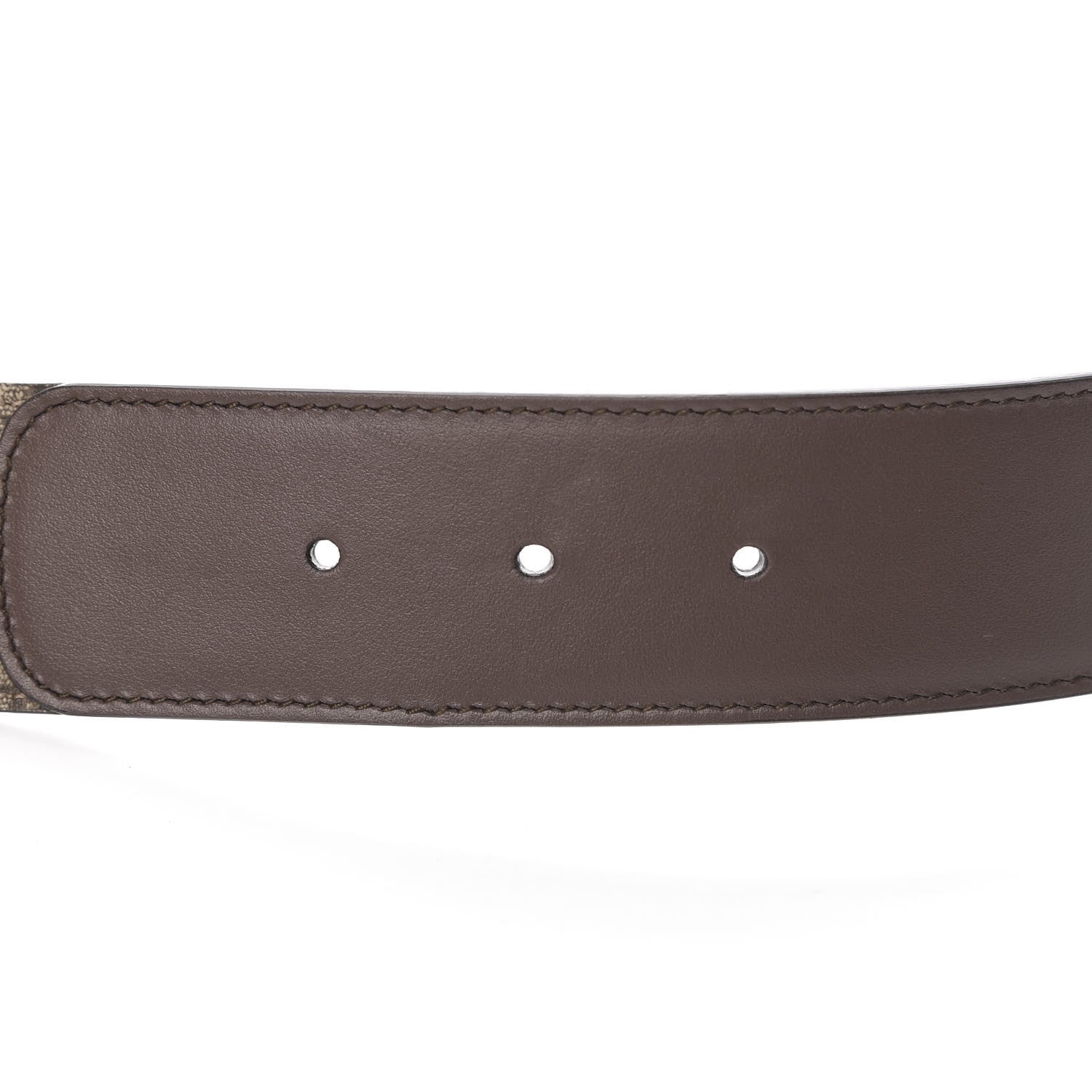 Gucci GG Supreme Monogram Matte Plutone Calfskin Double G 40mm Belt 90 36 Beige Ebony New Acero 4 of 5
