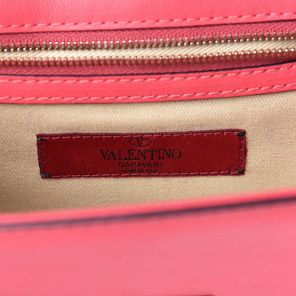 Valentino Garavani Vitello Small Glam Lock Rockstud Flap Deep Rose 6 of 12