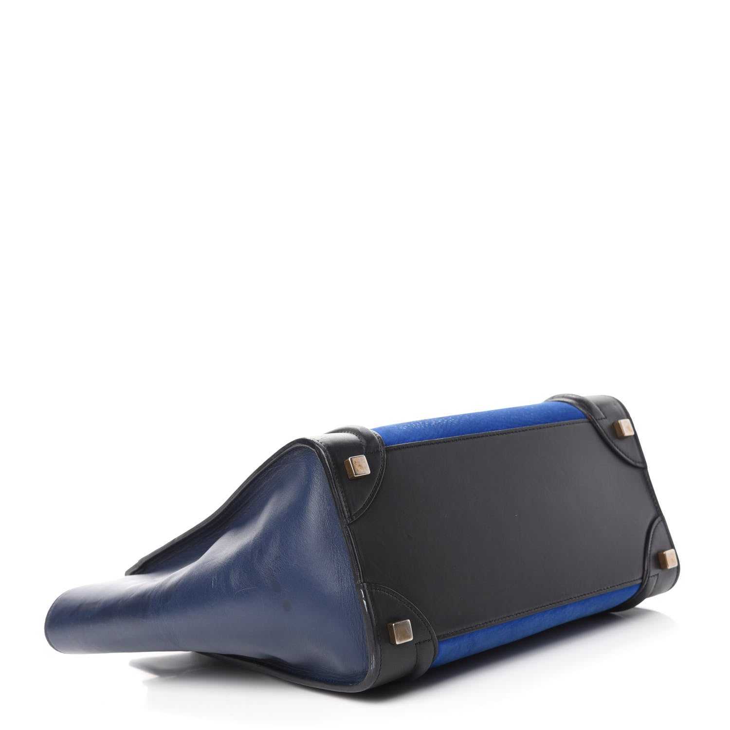 Celine Nubuck Calfskin Suede Micro Tri-Color Luggage Bright Blue 4 of 12