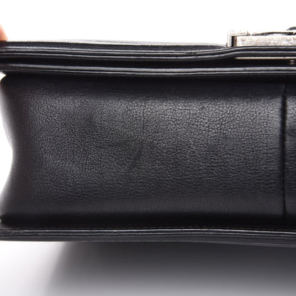 Chanel Calfskin Quilted Double Stitch New Medium Boy Flap Black 7 of 14