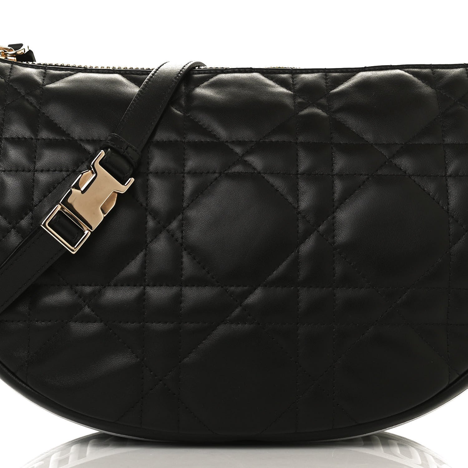 Christian Dior Lambskin Cannage Medium Dior Vibe Hobo Bag Black 7 of 10
