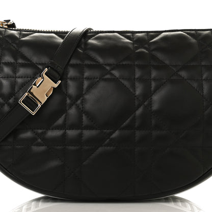 Christian Dior Lambskin Cannage Medium Dior Vibe Hobo Bag Black 7 of 10