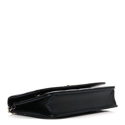 Chanel Lambskin Pearl Strass Quilted CC Wallet on Chain WOC Black 4 of 11