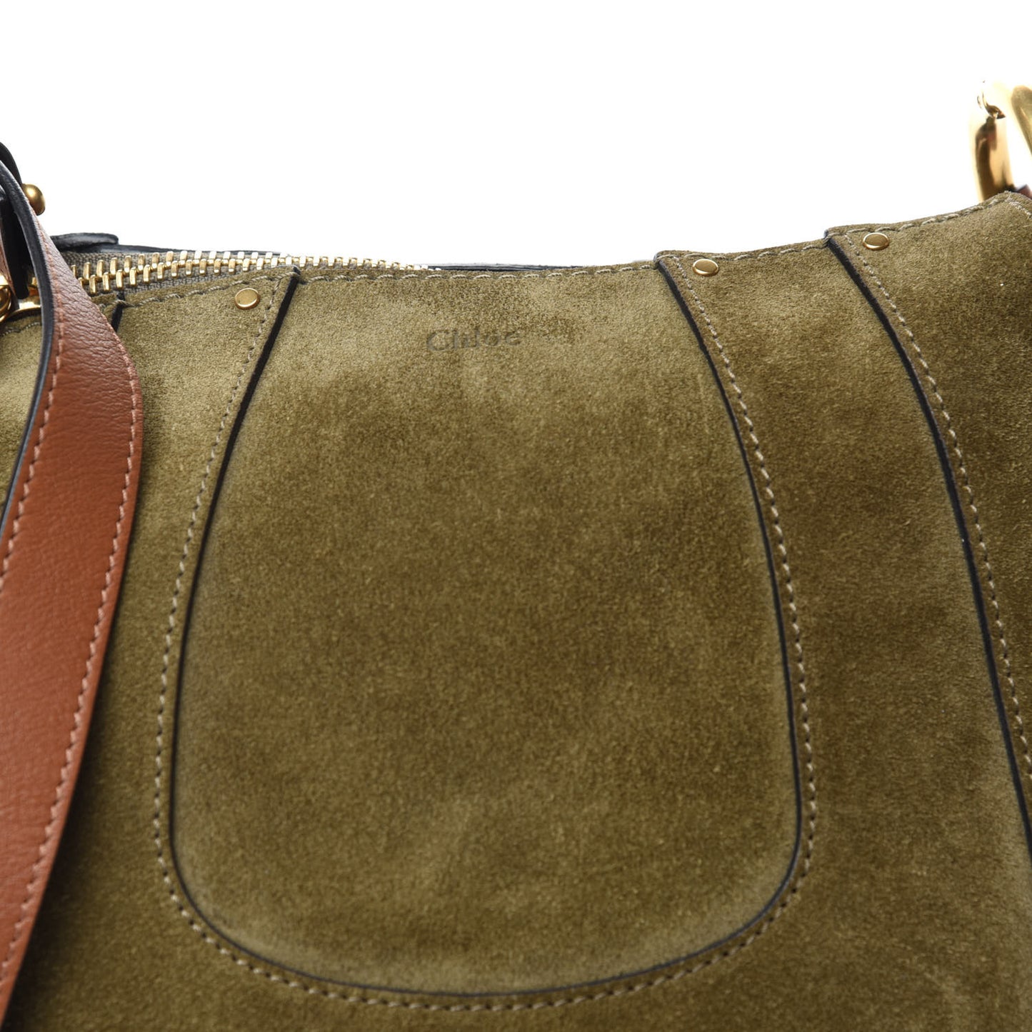 Calfskin Suede Small Hayley Hobo Eucalyptus