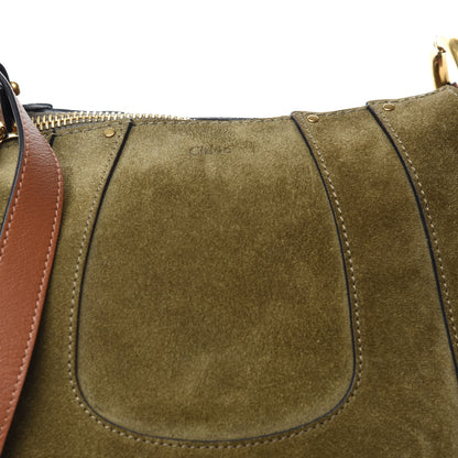 Chloe Calfskin Suede Small Hayley Hobo Eucalyptus 10 of 10