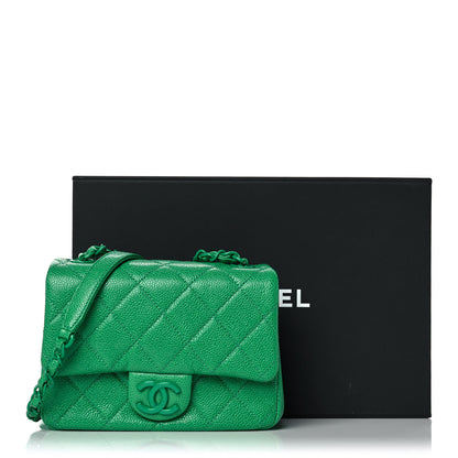 Chanel Caviar Quilted Mini Incognito Square Flap Green 11 of 11