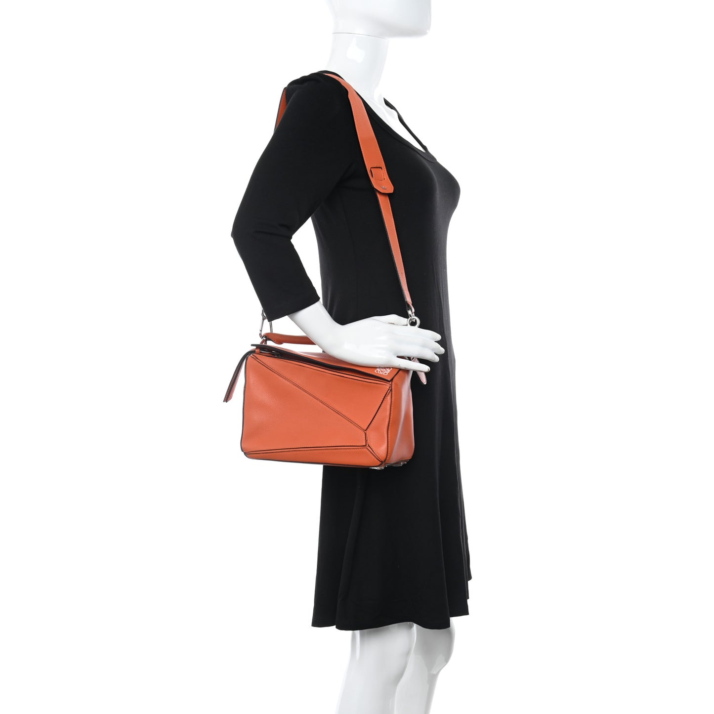 Calfskin Small Puzzle Bag Coral