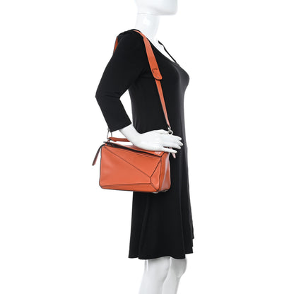 Loewe Calfskin Small Puzzle Bag Coral 3 of 19