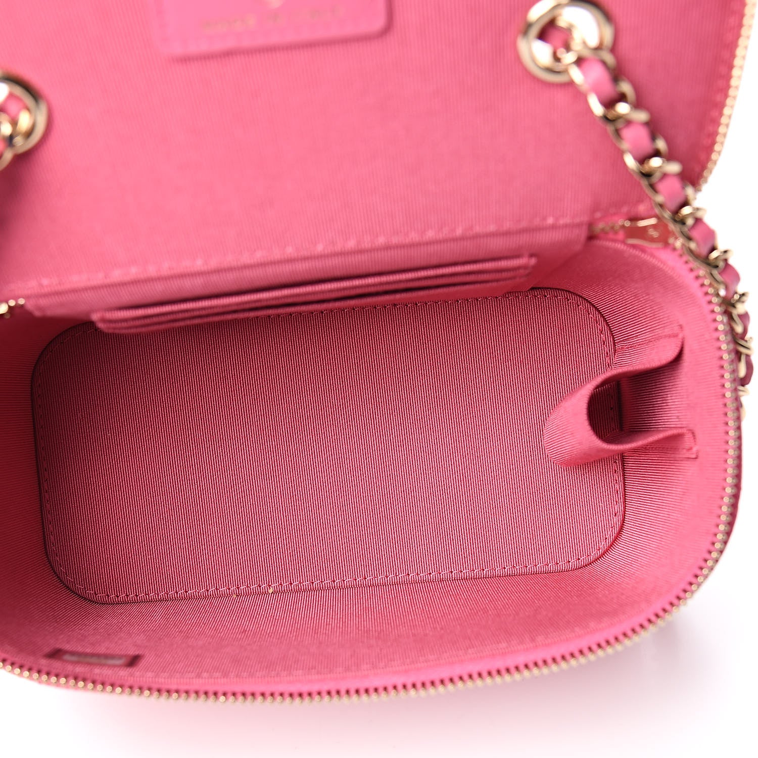 Chanel Caviar Quilted Small Vanity Case With Chain Pink 5 of 10