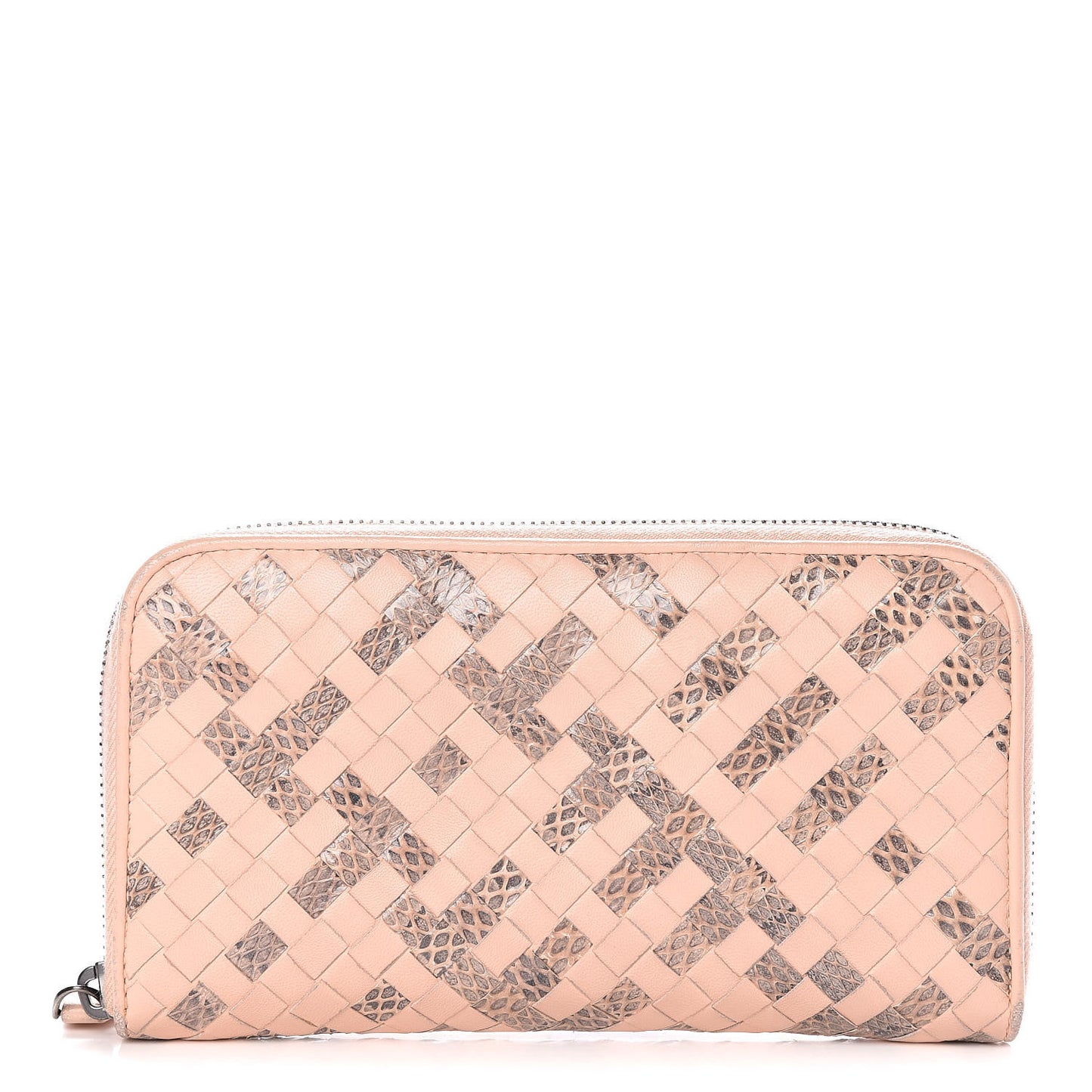 Nappa Intrecciato Ayers Zip Around Wallet Flamingo