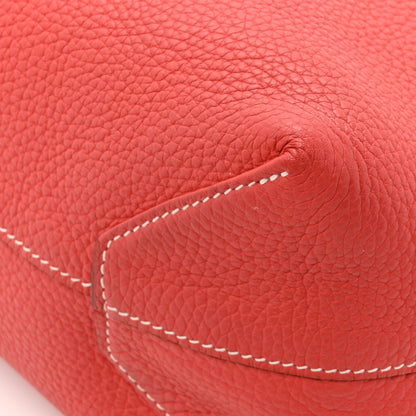 Hermes Taurillon Clemence Double Sens 45 Reversible Tote Rubis Bougainvillea 21 of 25