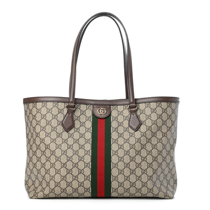 Gucci GG Supreme Monogram Medium Ophidia Shopping Tote Brown 1 of 9