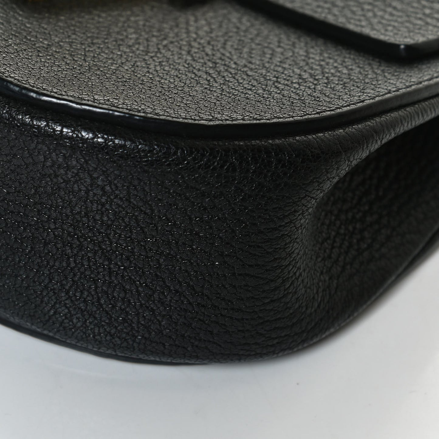 Grained Lambskin Drew Shoulder Bag Black