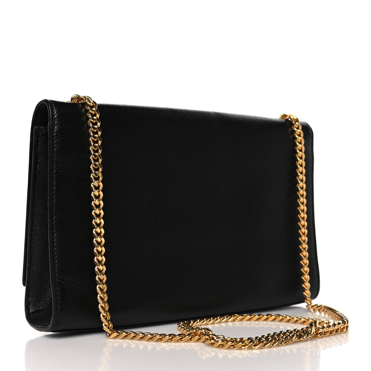 Saint Laurent Grain De Poudre Medium Classic Monogram Kate Satchel Black 3 of 9