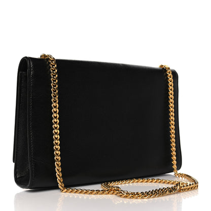 Saint Laurent Grain De Poudre Medium Classic Monogram Kate Satchel Black 3 of 9