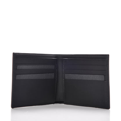 Fendi Glazed Fabric Vitello Century FF 1974 Stamp Patch Mens Bi-Fold Wallet Black 7 of 10