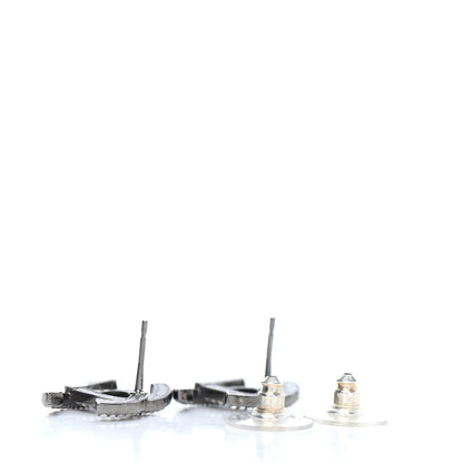 Chanel Ruthenium Crystal CC Earrings 3 of 4