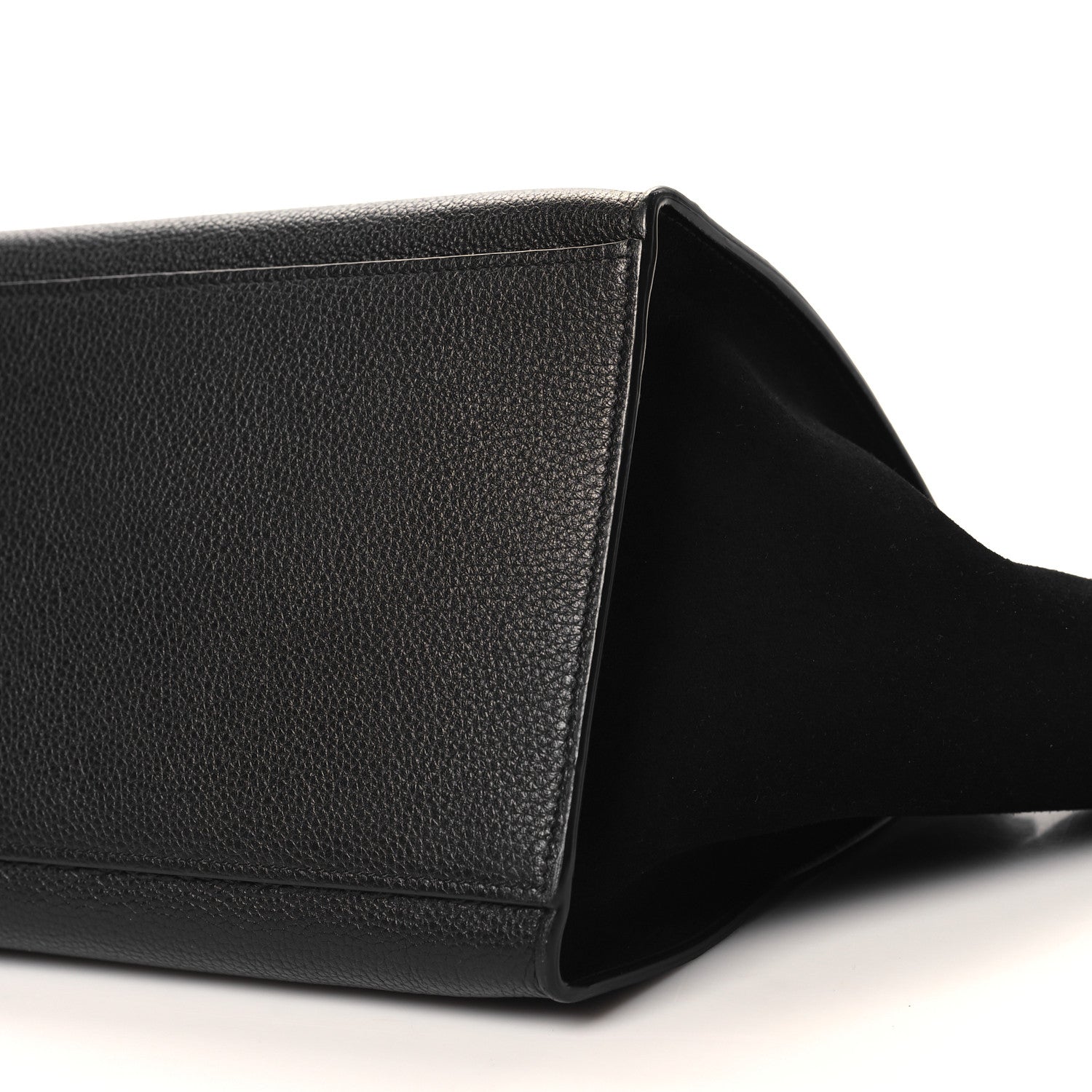 Celine Drummed Calfskin Suede Small Trapeze Black 9 of 9