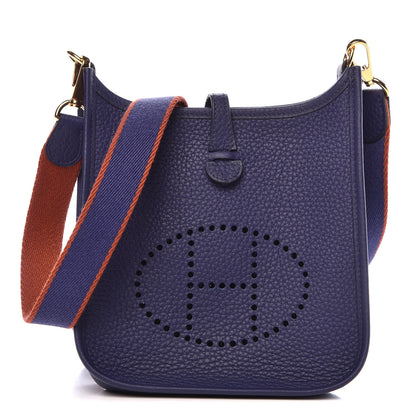 Hermes Taurillon Clemence Amazone Evelyne TPM Bleu Encre 1 of 9