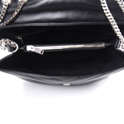 Saint Laurent Calfskin Y Quilted Monogram Medium Loulou Chain Satchel Black 5 of 11