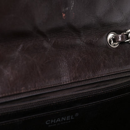 Chanel Washed Lambskin Quilted Jumbo Hybrid Reissue Flap Dark Brown 15 of 27