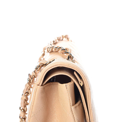 Chanel Iridescent Caviar Quilted Jumbo Double Flap Beige 18 of 26