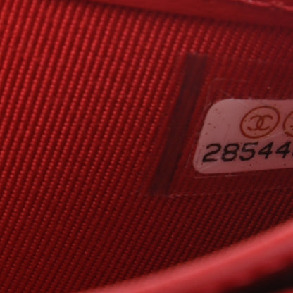 Chanel Caviar Quilted Yen Wallet Dark Red 8 of 8