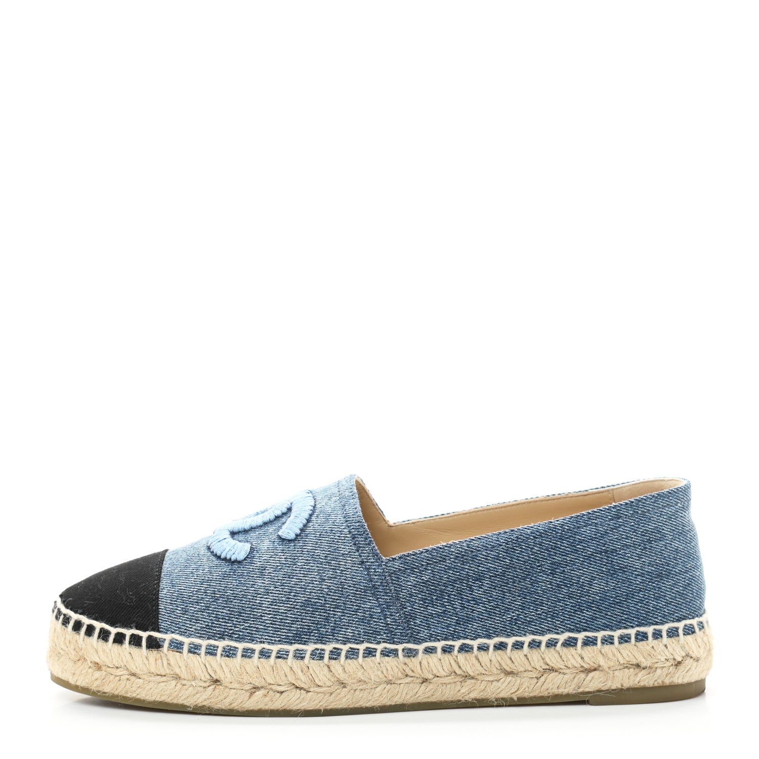 Chanel Denim CC Espadrilles 39 Blue Black 1 of 6