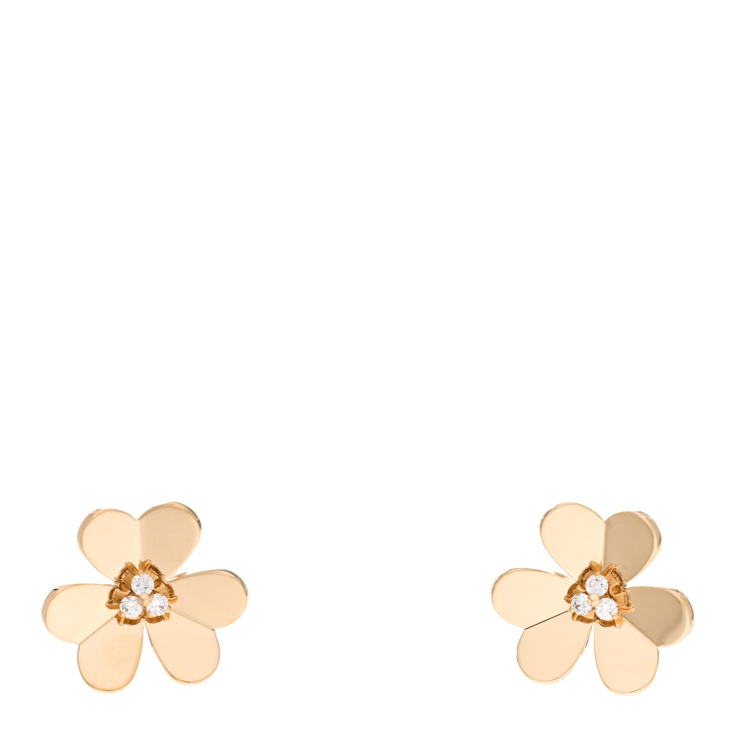 18K Yellow Gold Diamond Large Frivole Earrings