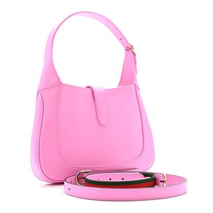 Gucci Ancora Calfskin Web Medium Jackie 1961 Hobo Pink 3 of 14