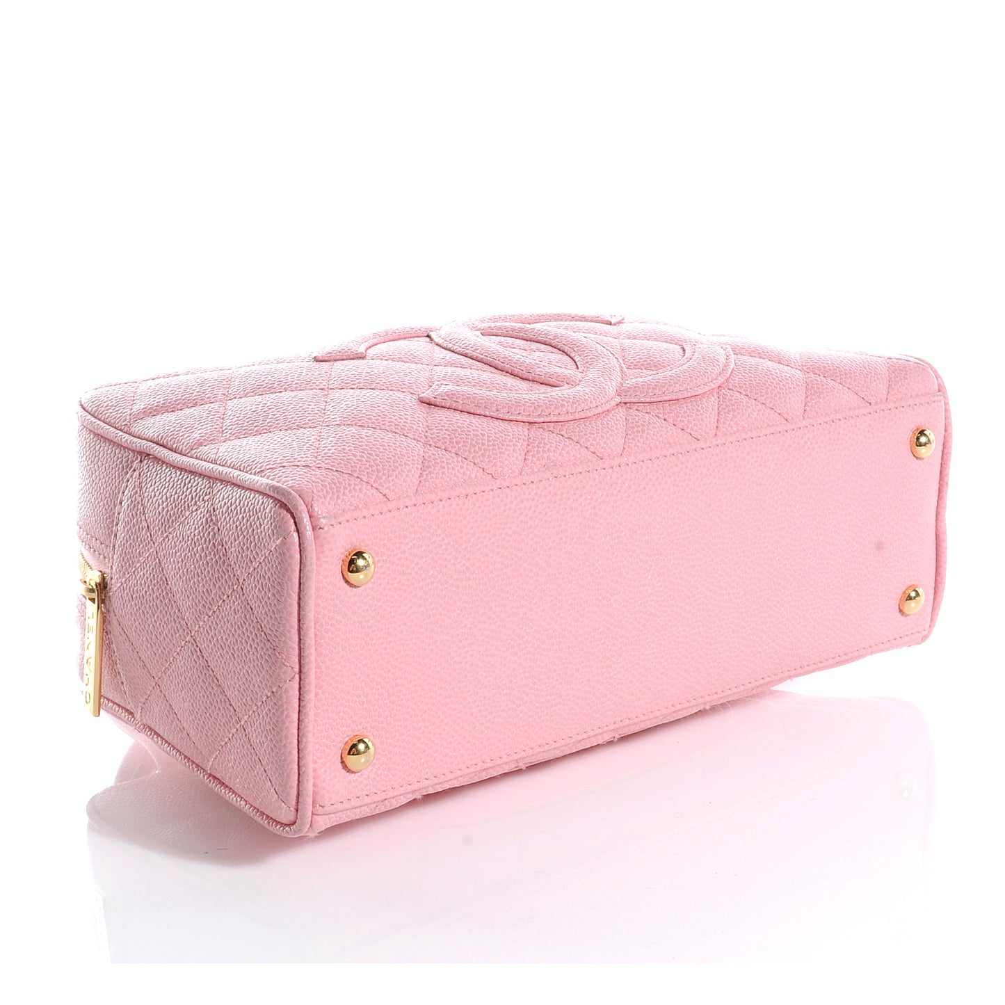 Caviar Quilted Small Bowler Pink