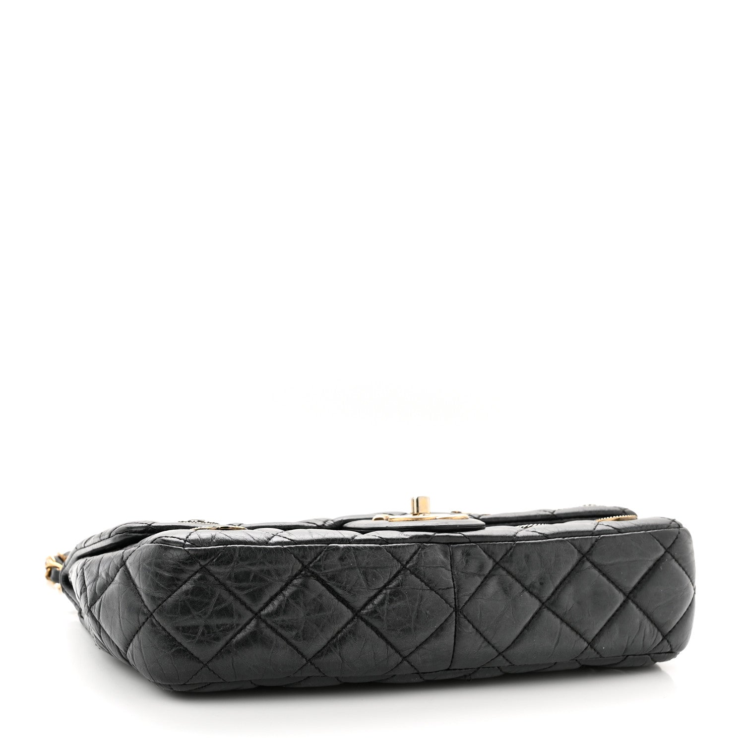 Chanel Aged Calfskin Quilted Medium Medallion Flap Black 3 of 9