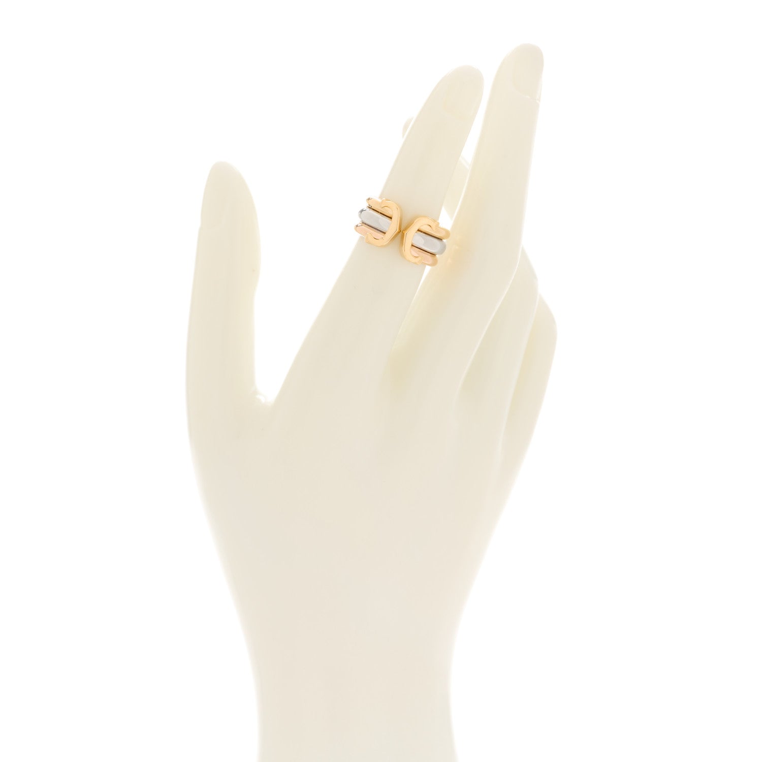Cartier 18K Pink Yellow White Gold C De Cartier Ring 48 4.5 2 of 5