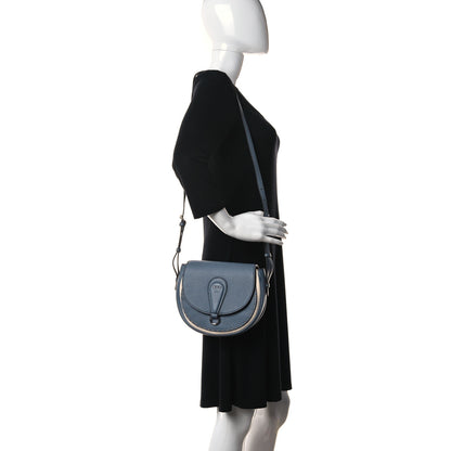Fendi Cuoio Romano Selleria Seville Canvas Round Saddle Bag Nube Grezzo 2 of 9