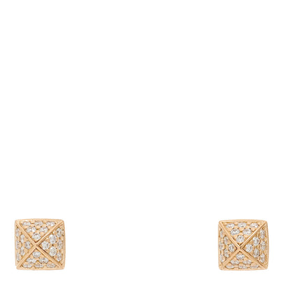 Hermes 18K Rose Gold Diamond Clou d'H Stud Earrings 1 of 5
