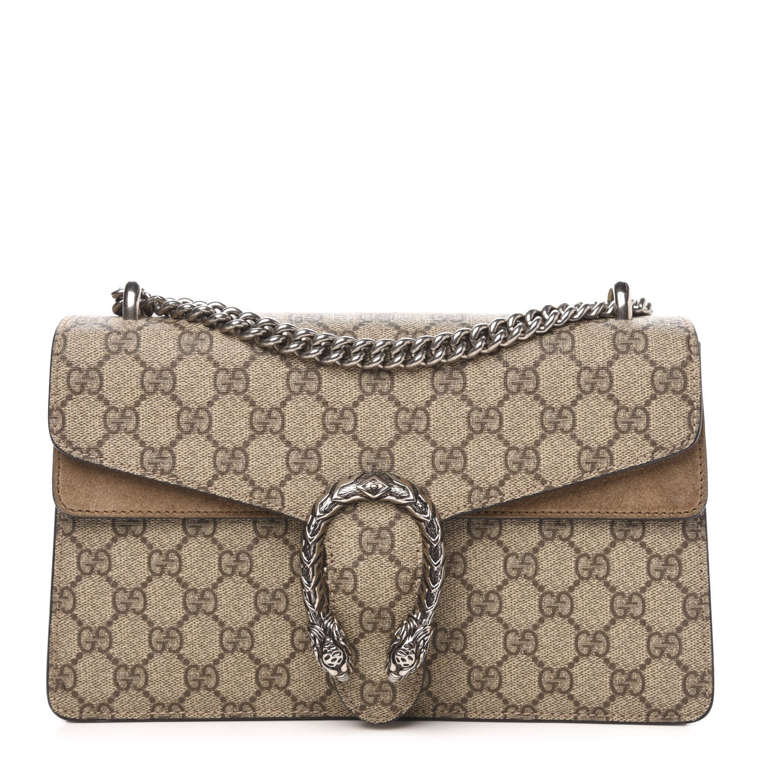 Gucci GG Supreme Monogram Small Dionysus Shoulder Bag Taupe 1 of 13