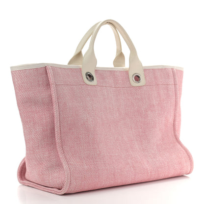 Chanel Canvas Medium Deauville Tote Pink 2 of 17