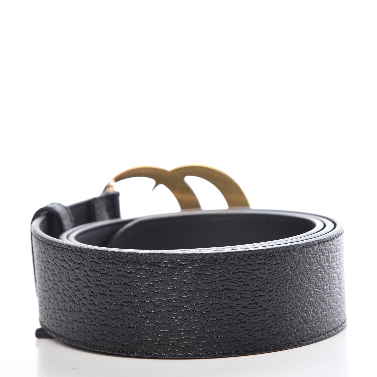 Gucci Textured Calfskin Double G 40mm Belt 95 38 Black 3 of 7