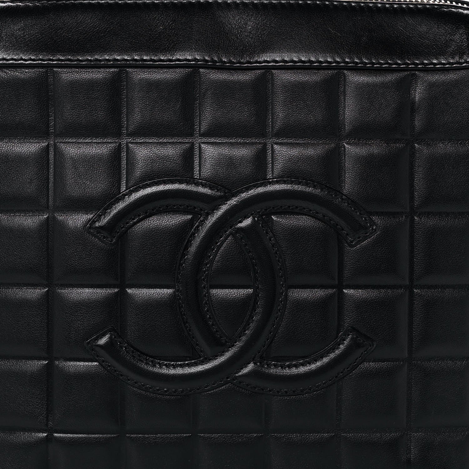 Chanel Lambskin Chocolate Bar Quilted Small Shoulder Bag Black 7 of 9