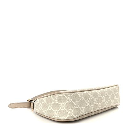 Gucci GG Supreme Monogram Textured Dollar Calfskin Small Ophidia Hobo Beige Mystic White Oatmeal 4 of 11