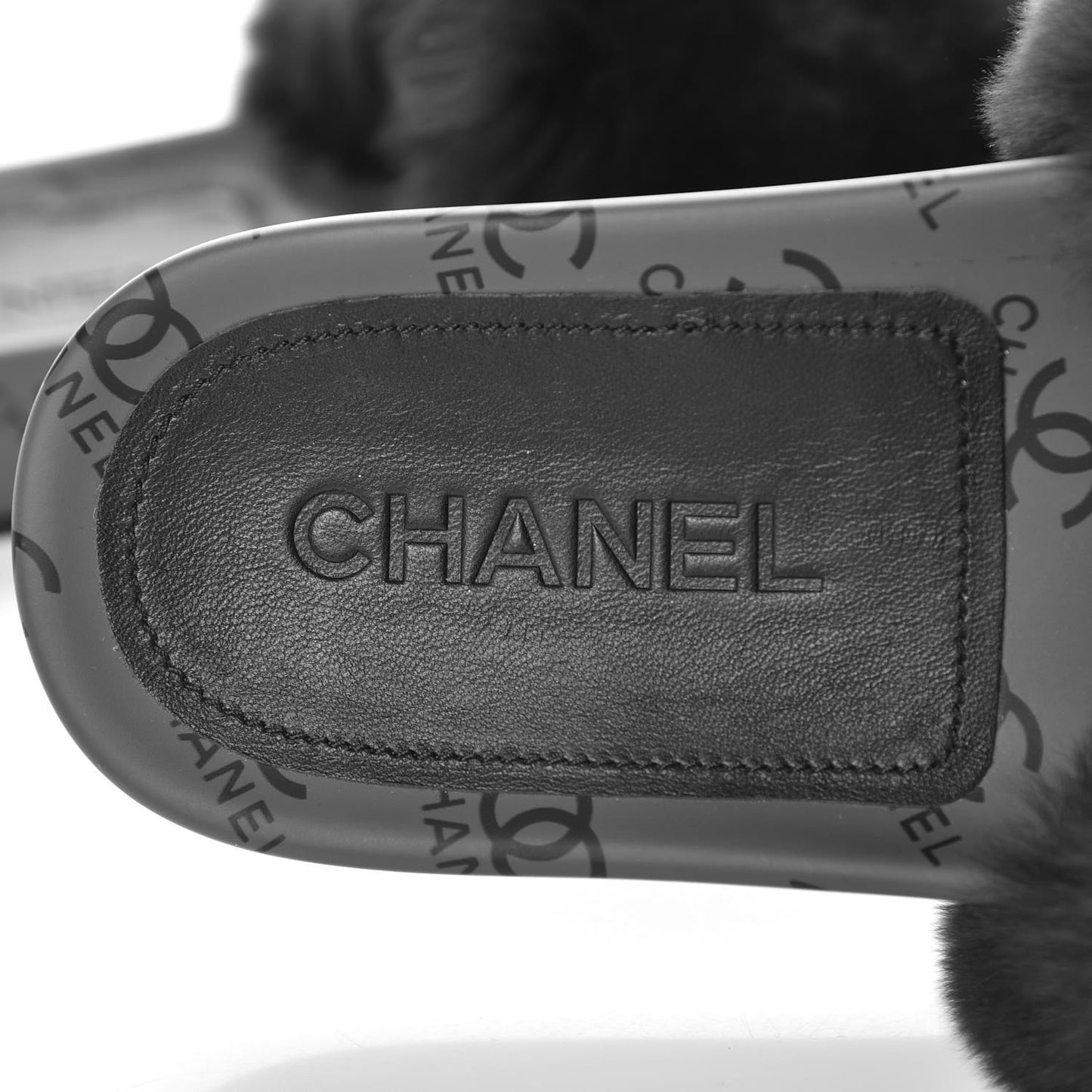 Orylag Fur Flat Sandals 35 Dark Grey