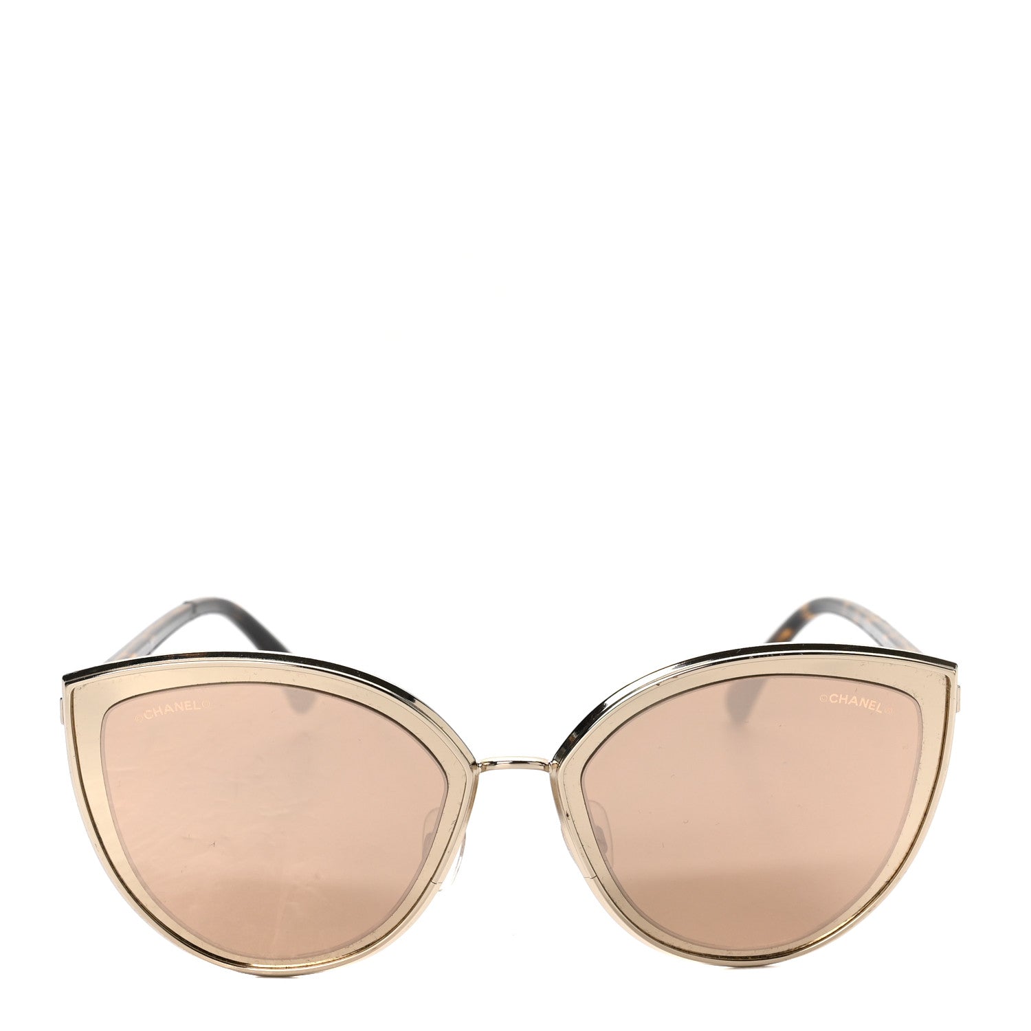 Chanel Metal Cat Eye Sunglasses 4222 Gold 2 of 9