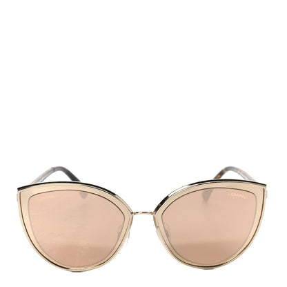 Chanel Metal Cat Eye Sunglasses 4222 Gold 2 of 9
