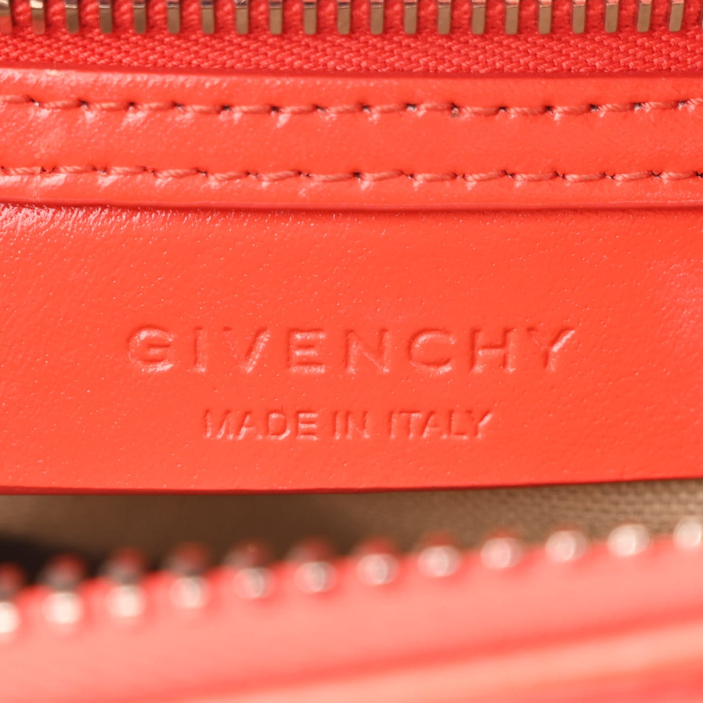 Shiny Lord Calfskin Mini Antigona Bright Orange