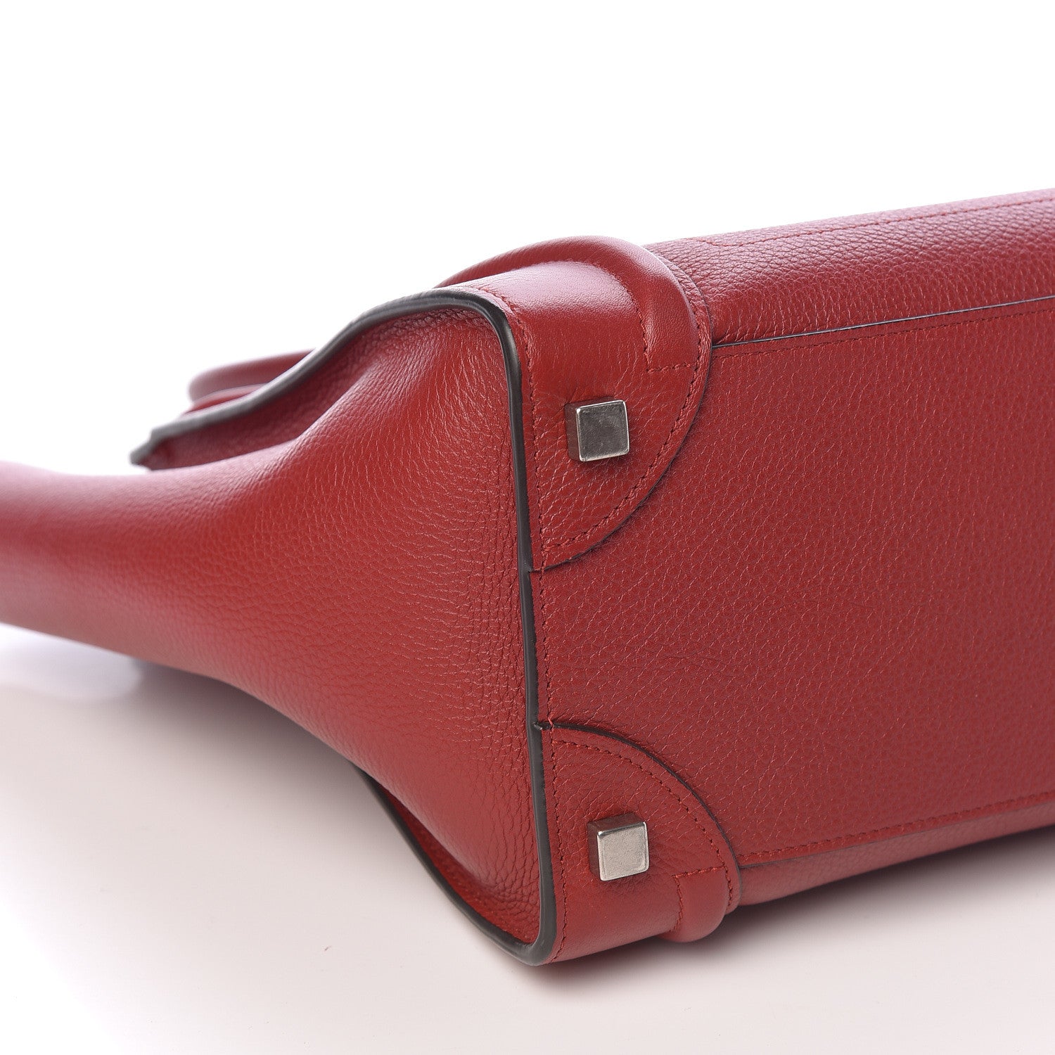 Celine Drummed Calfskin Micro Luggage Merlot 8 of 10