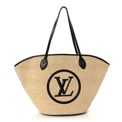 Louis Vuitton Raffia Saint Jacques Tote Black 1 of 9